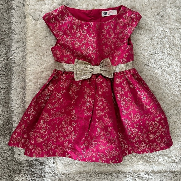H&M Other - H&M Pink Gold Dress Toddler 2-3 Years formal occasion dress 
Euc 

Bin FF